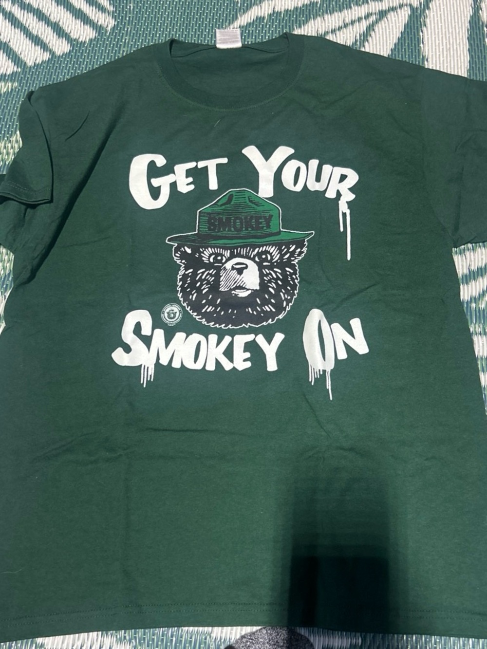 Jerzees Forest Green "Get Your Smokey On" Graphic Tee